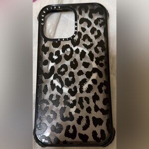 Casetify Black and White Leopard Print Phone Case